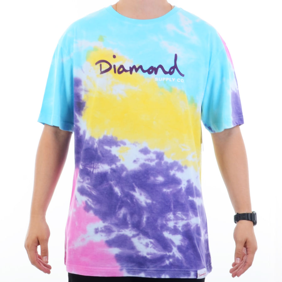 Camiseta Diamond Og Script Tie Dye