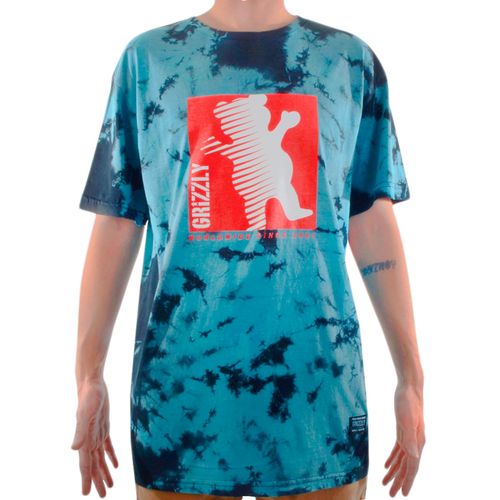 Camiseta-Grizzly-On-The-Grind-Ss-Tee-Tie-Dye-AZUL