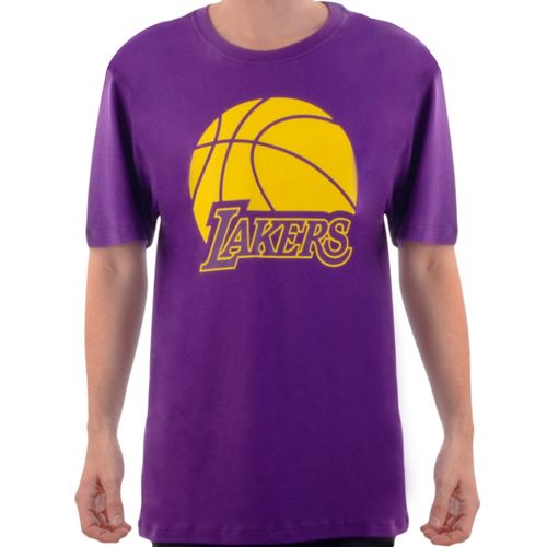 Camiseta Masculina New Era Los Angeles Lakers Core Ball - ROXO / P
