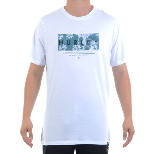 Camiseta Masculina Hurley Established - BRANCO / P
