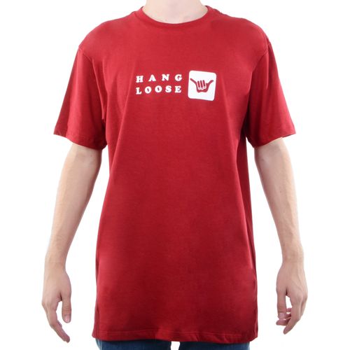 Camiseta Masculina Hang Loose Ecobasic - VERMELHO / P
