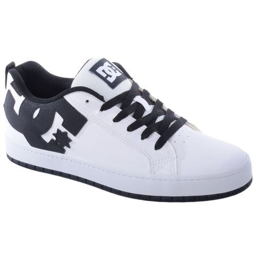 Tenis-Masculino-DC-Shoes-Court-Graffik-SD-White-Black-White-BRANCO
