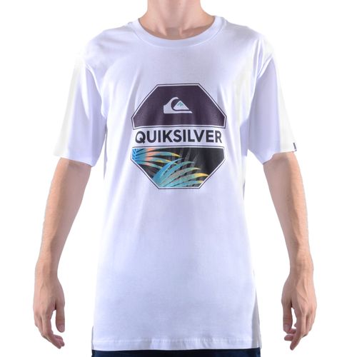 Camiseta Masculina Quiksilver Panel - BRANCO / P