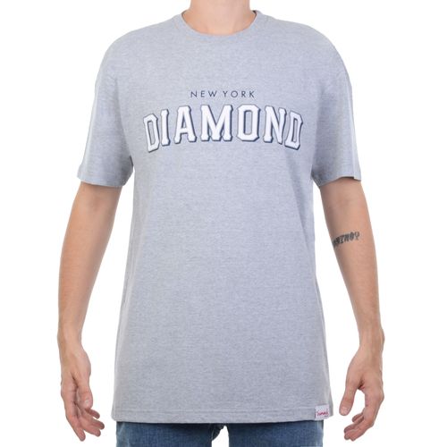 Camiseta Masculina Diamond Hometeam NY - HEATHER GREY / P
