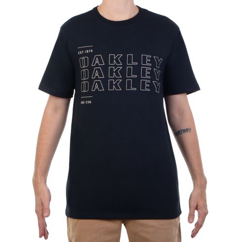 Camiseta-Masculina-Oakley-Bark-Cooled---PRETO