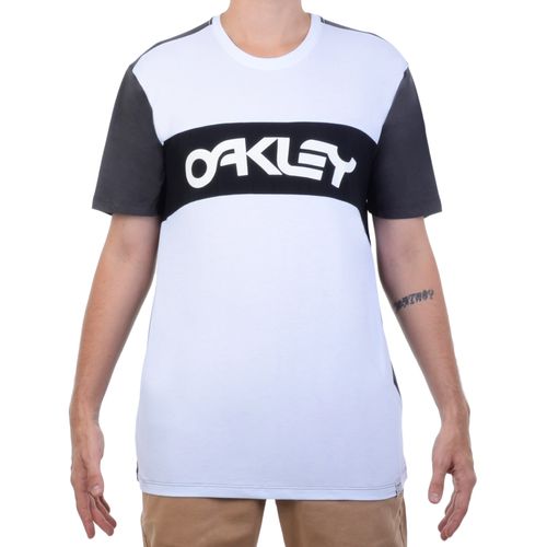 Camiseta Masculina Oakley Arcade Branca - BRANCO / P