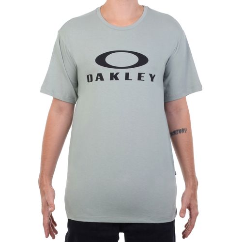 Camiseta Masculina Oakley O-Bark Cinza Claro - CINZA / P
