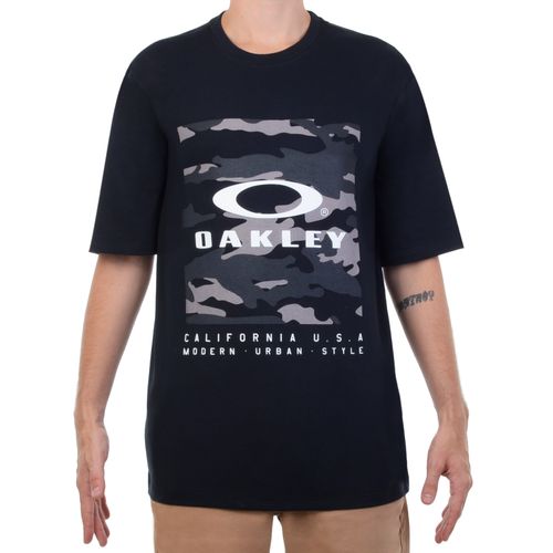 Camiseta Masculina Oakley DNA Oversized - PRETO / P