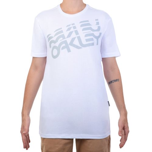 Camiseta Masculina Oakley New Graphic White - BRANCO / P
