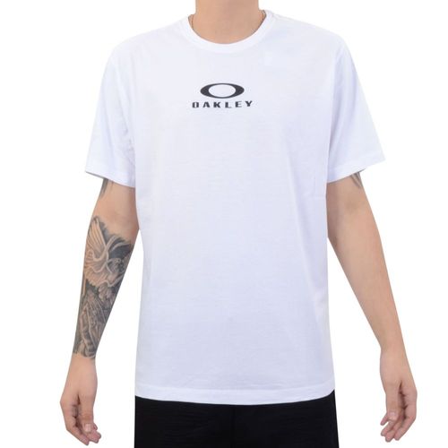 Camiseta Masculina Oakley Bark New Tee Branca - BRANCO / P