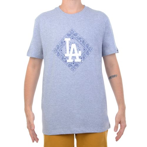 Camiseta-Masculina-New-Era-Los-Angeles-Street-CINZA-MESCLA