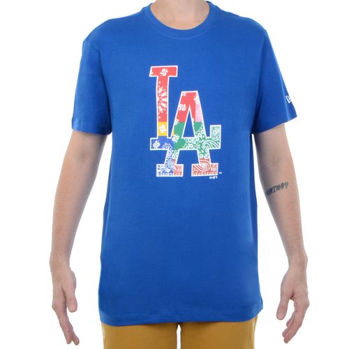 Camiseta-Masculina-New-Era-Los-Angeles-Street-AZUL-