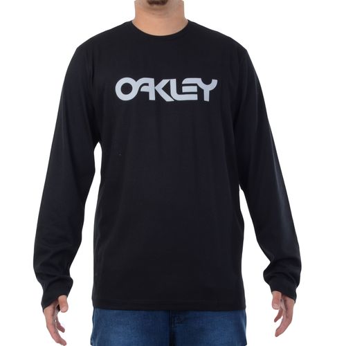 Camiseta-Masculina-Oakley-Manga-Longa-Mark-II-PRETO