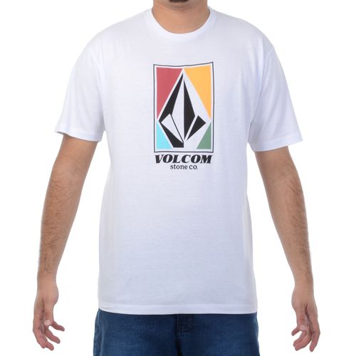 Camiseta Masculina Volcom Stone - BRANCO / P