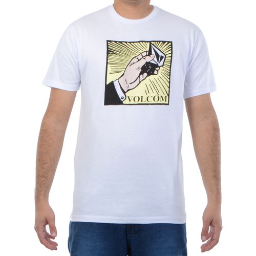 Camiseta Masculina Volcom Behold Style - BRANCO / P