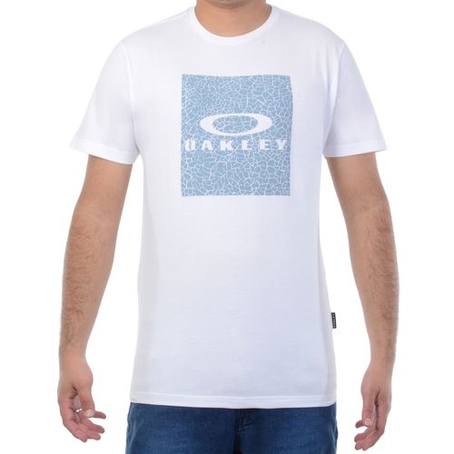 Camiseta Masculina Oakley Styles - BRANCO / P