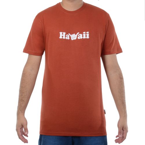 Camiseta-Masculina-Hang-Loose-Hawaii-MARROM
