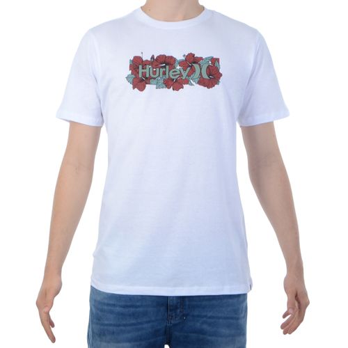 Camiseta-Masculina-Hurley-Flower-BRANCO-