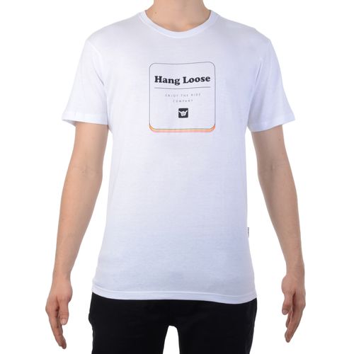 Camiseta Masculina Hang Loose Square - BRANCO / P