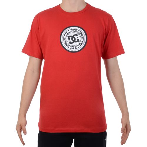Camiseta Masculina Dc Circle Star Red - VERMELHO / P