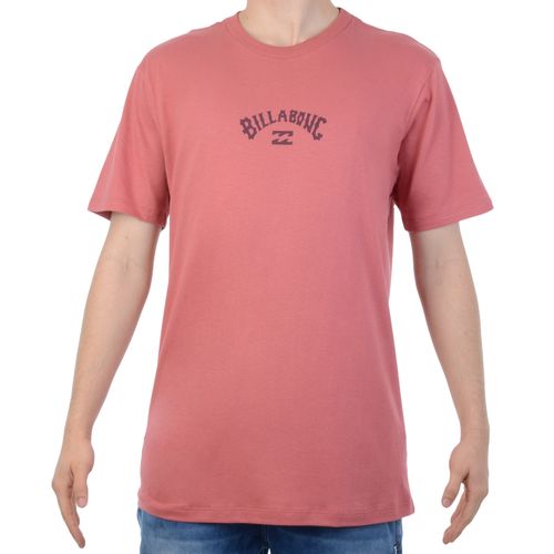 Camiseta Masculina Billabong Mid Arch - ROSA / P