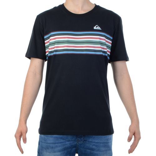 Camiseta Masculina Quiksilver Season Stripe - PRETO / P