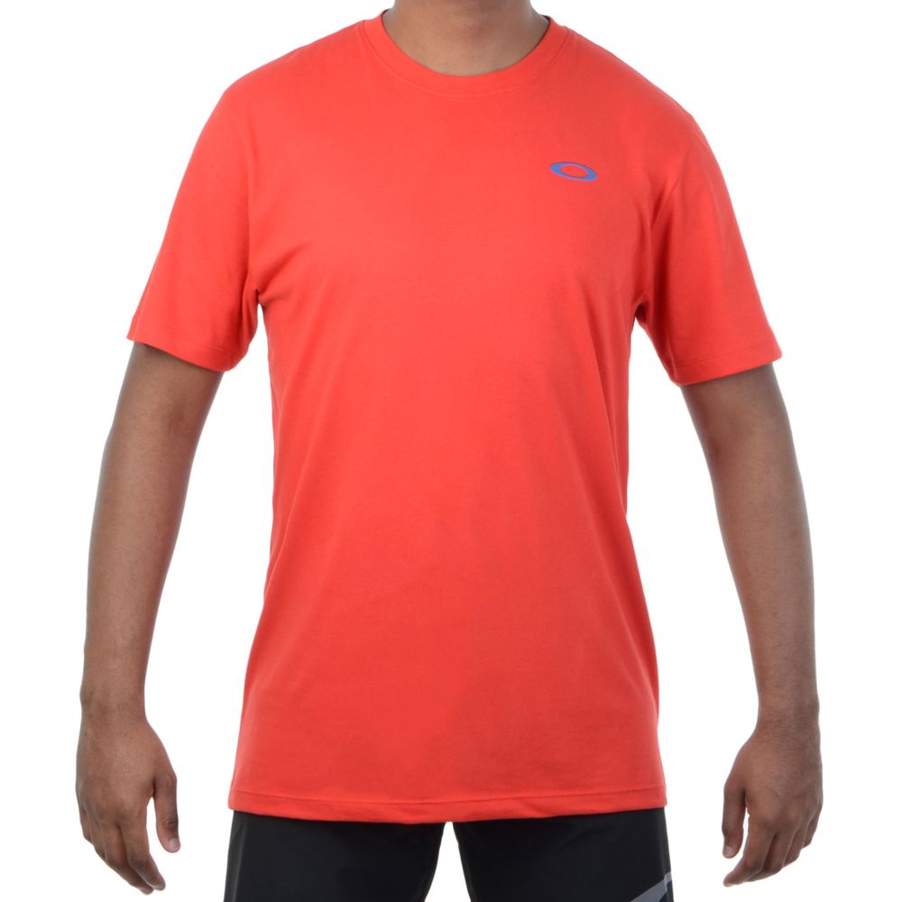 Camiseta Masculina Oakley Tee Ellipse Vermelha Logo Ellipse