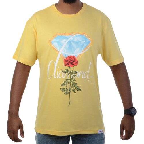 Camiseta-Masculina-Diamond-Rose-Chain---AMARELO-