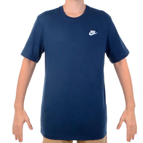 Camiseta-Masculina-Nike-Basic-Blue-MARINHO