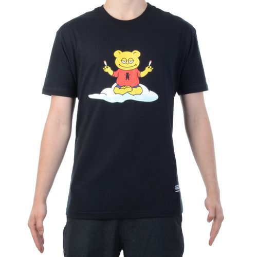 Camiseta Masculina Grizzly Peace Bear - PRETO / P