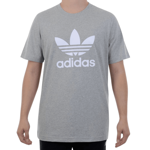 Camiseta-Masculina-Adidas-Trefoil---CINZA