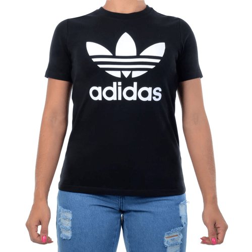Camiseta-Feminina-Adidas-Baby-Look-Trefoil---PRETO