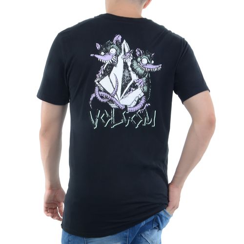 Camiseta-Masculina-Volcom-Long-Fitsktratz-PRETO