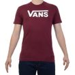 Camiseta-Masculina-Vans-Classic-Logo-Burgundy-White-VINHO-BRANCO