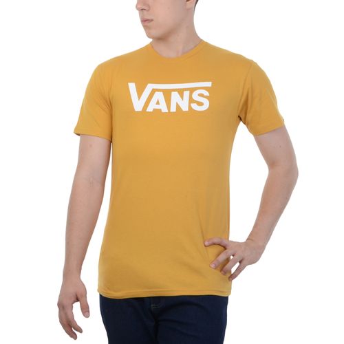Camiseta-Masculina-Vans-Classic-Logo-Narcissus-White-AMARELO