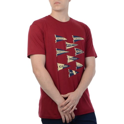 Camiseta-Masculina-Grizzly-Ivy-League-Ss-VINHO
