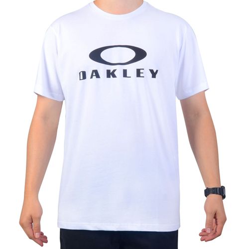 Camiseta Oakley O-Bark Ss Tee, tamanho G, cor Branca