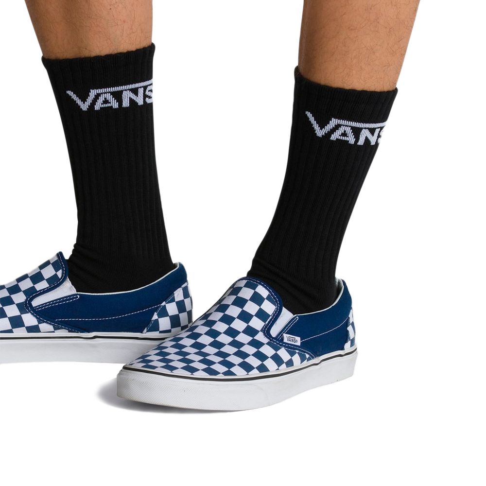 Pack 3 Meias Unissex Vans Class Crew Black - overboard