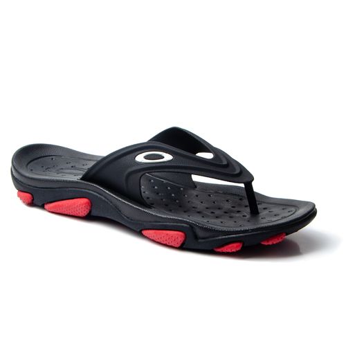 Chinelo-Masculino-Oakley-Titan-Black-Red-PRETO