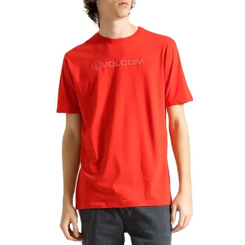 Camiseta-Masculina-Volcom-Regular-New-Style-VERMELHO