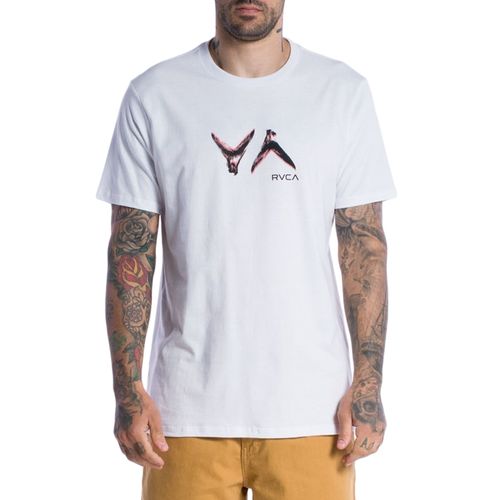 Camiseta-Masculina-RVCA-Hawaii-Fins-BRANCO