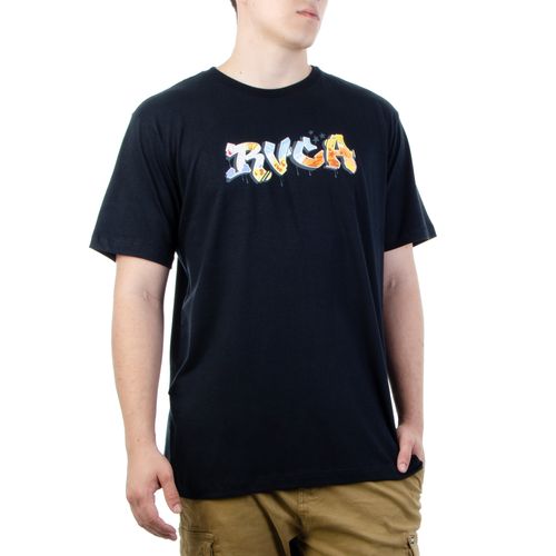 Camiseta-Masculina-RVCA-Black-Book-PRETO