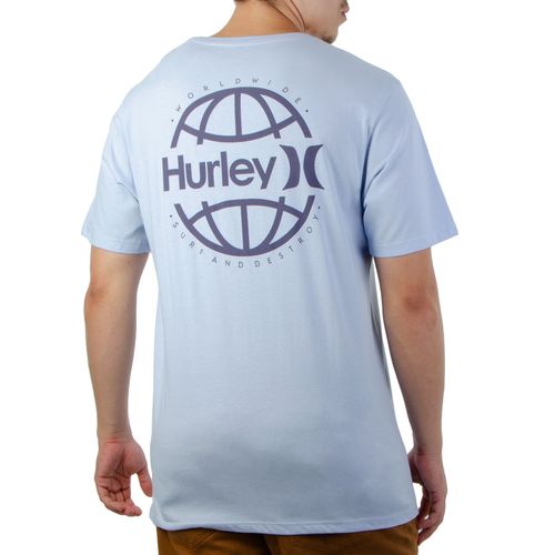Camiseta-Masculina-Hurley-Silk-World-AZUL