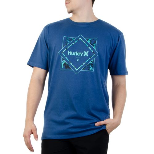Camiseta-Masculina-Hurley-Silk-Foliage-MARINHO