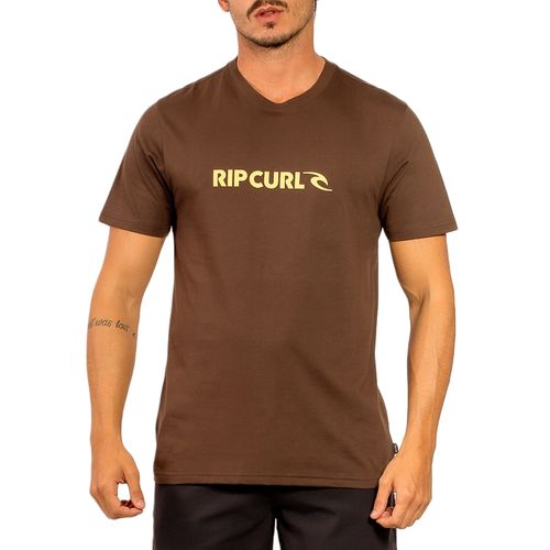 Camiseta-Masculina-Rip-Curl-New-Icon-Tee-MARROM