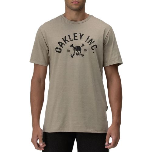 Camiseta-Masculina-Oakley-Inc-Skull-Tee-Rye-BEGE