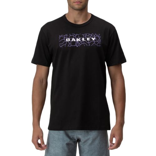 Camiseta-Masculina-Oakley-Square-Lightning-Graphic-Jet-Black-PRETO