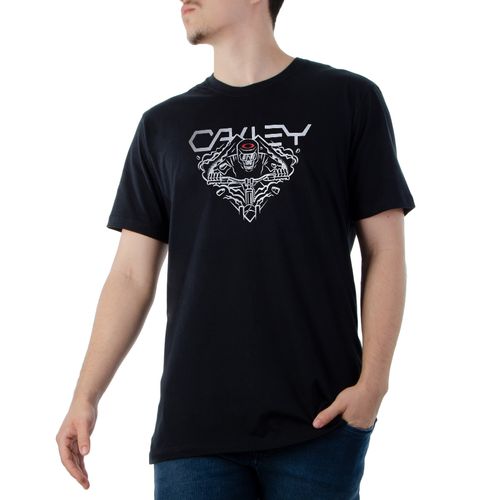 Camiseta-Masculina-Oakley-Biker-Skull-Jet-Black-PRETO