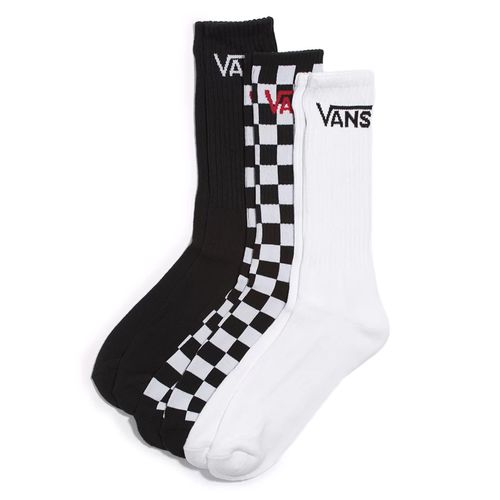 Kit-Meias-Masculina-Vans-Classic-Crew-Black-White-Checkerboard-PRETO