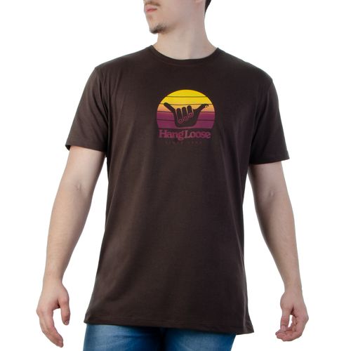 Camiseta-Masculina-Hang-Loose-Silk-Sunset-MARROM